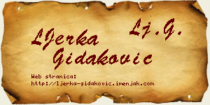 LJerka Gidaković vizit kartica